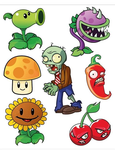 Герои игры Растения против зомби