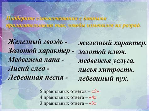 Истолкование фамилии по значению элементов