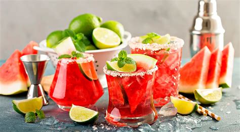 Легкие коктейли на основе арбуза
