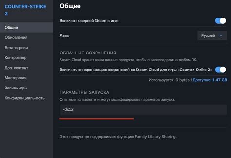 Настройте параметры запуска игры