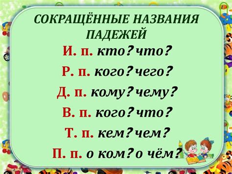 Общая информация о склонении