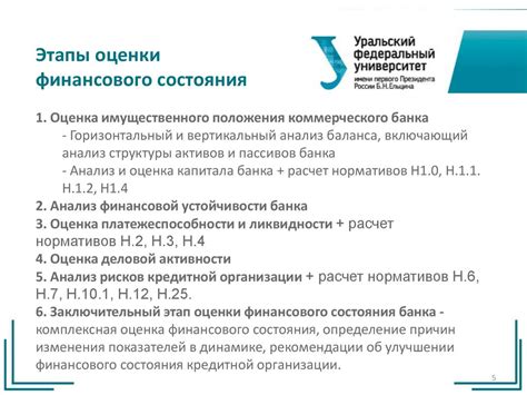 Оценка финансового состояния