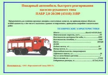 Параметры и характеристики давления воды в пожарной машине