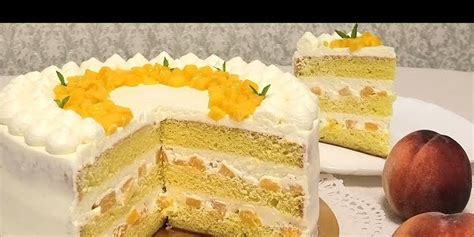 Персики - нежная сладость, украшение торта