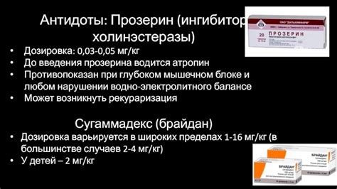 Преимущества введения прозерина на анод