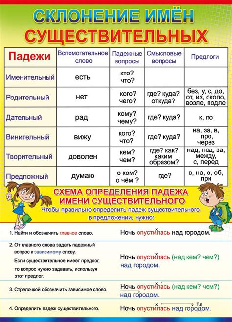 Примеры склонения именительного падежа