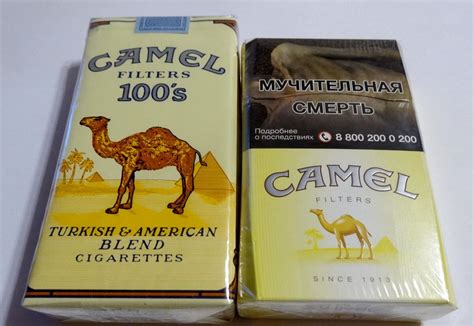 Разнообразие вкусов и ароматов сигарет Camel
