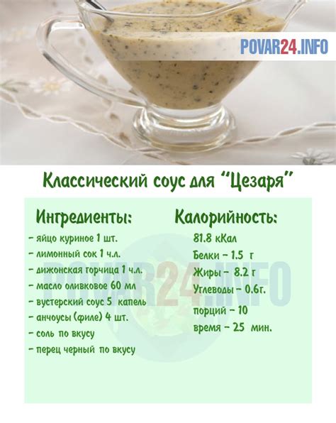 Рецепты приготовления соуса