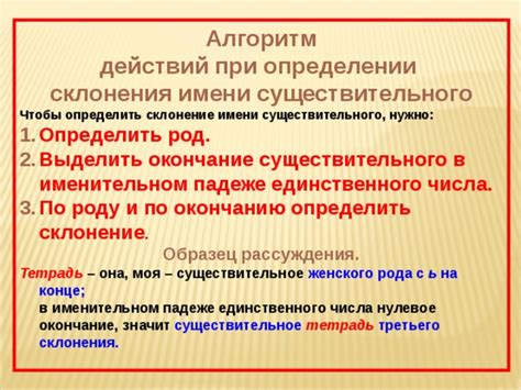 Склонение при именительном падеже