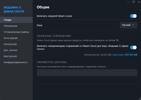 Шаг 3. Активация русского языка в настройках игры