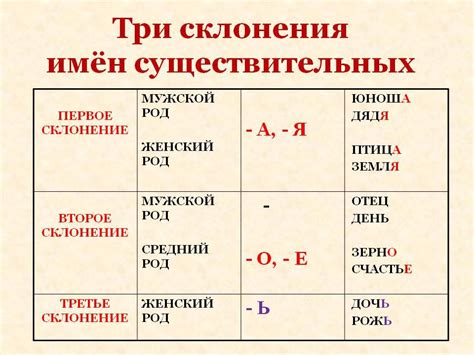  Склонение и особенности на родном языке 