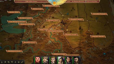 Pathfinder Kingmaker: Карта мира с локациями