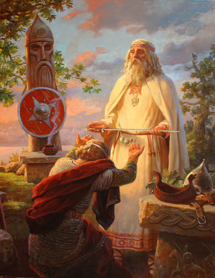 Благословение ратника: Воины славян испрашивали на капище благословения перед битвой