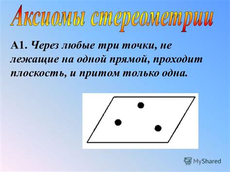 Три точки, лежащие на одной прямой