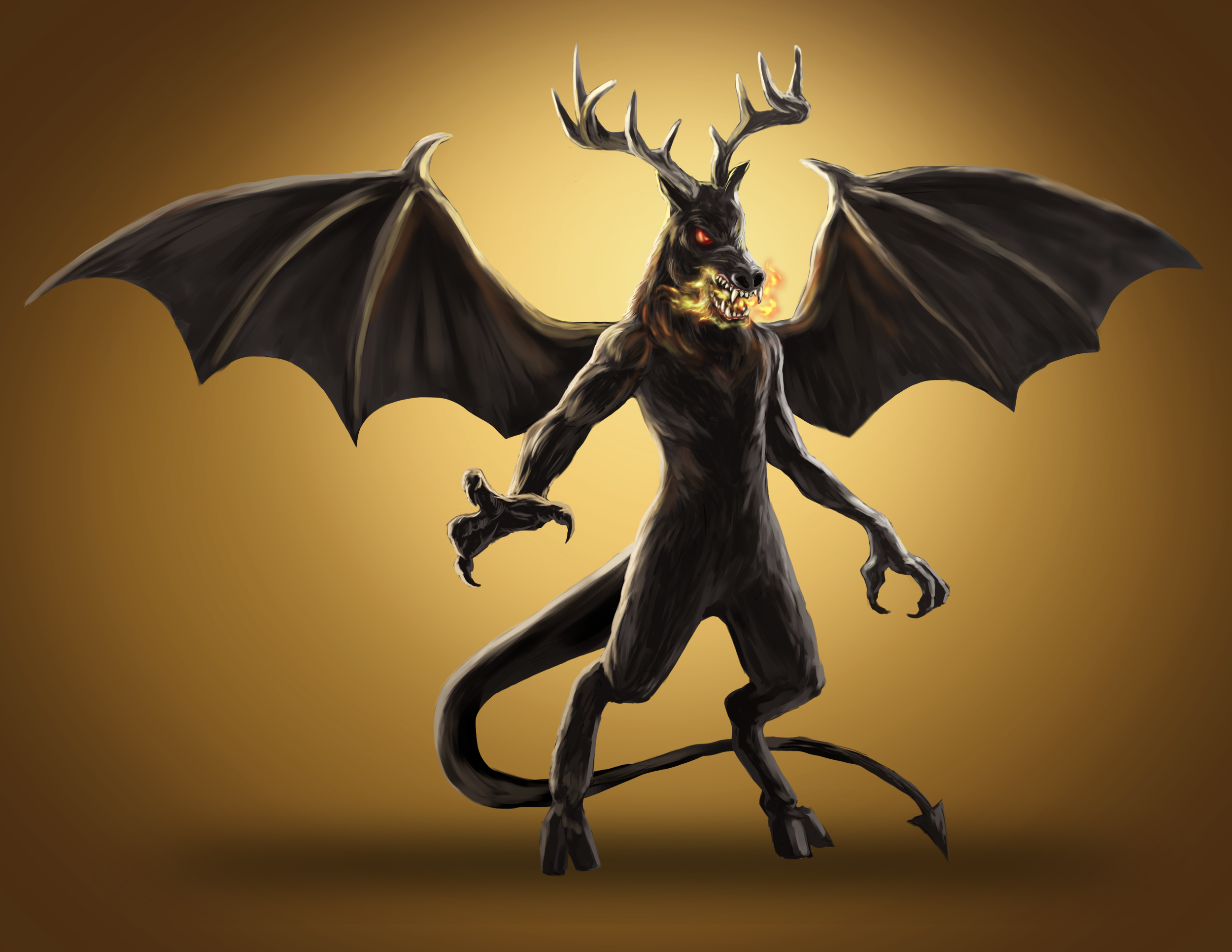 Джерсийский дьявол - непонятное существо с крыльями