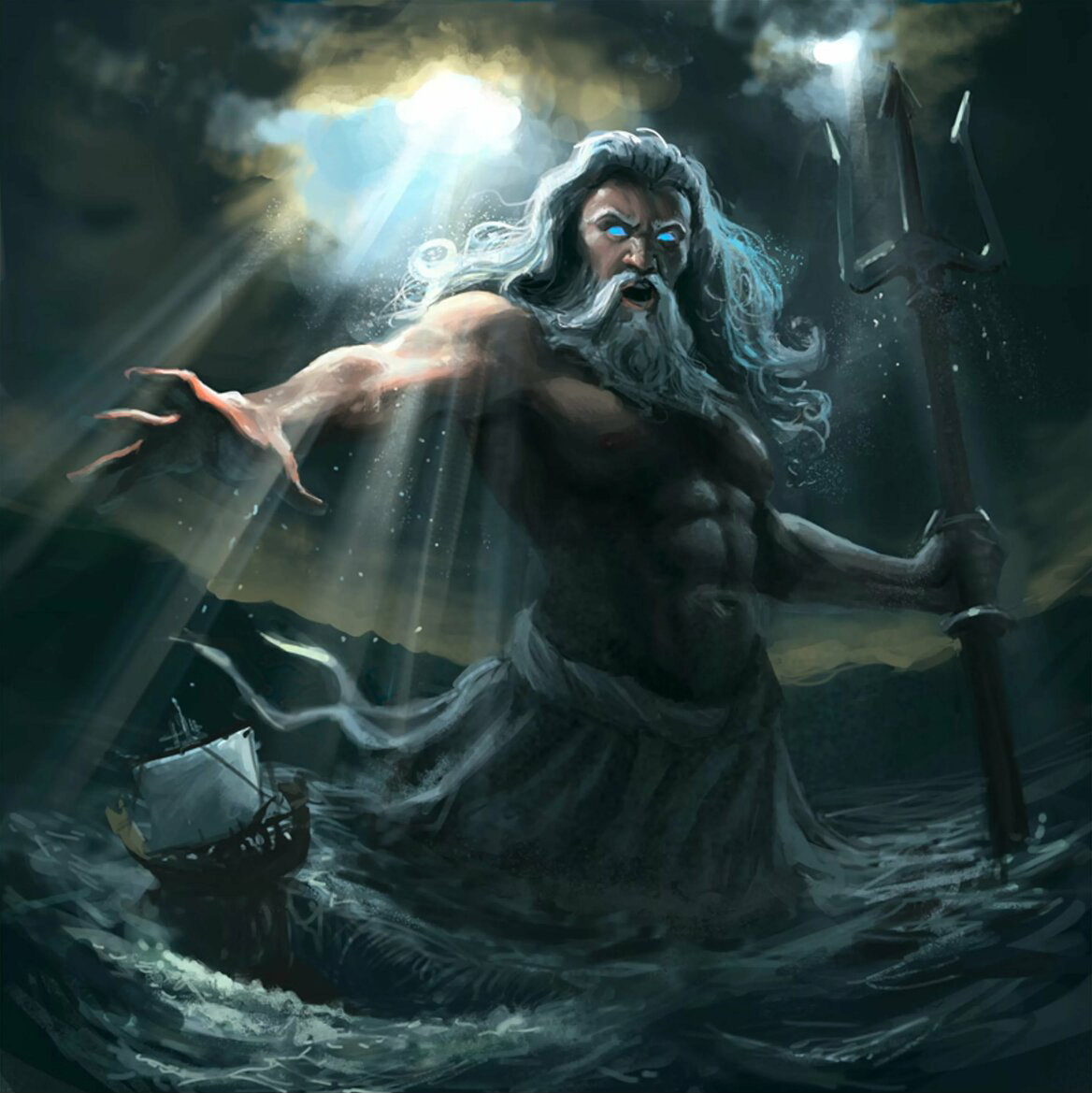 Нептун - римский бог морей